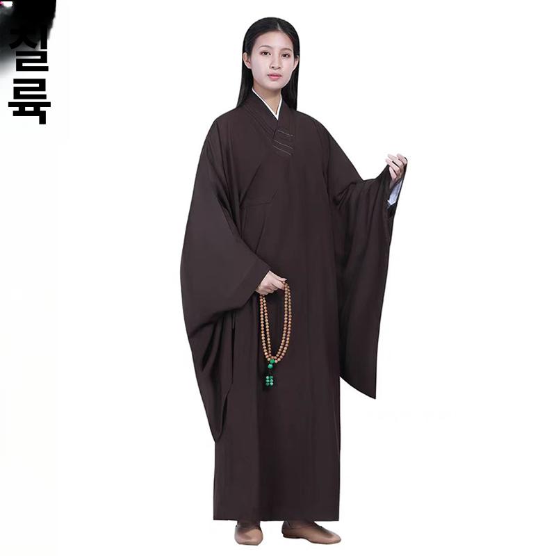 승복 스님 불교 봄가을 법복 저고리 장삼 스님옷 두루마기 생활한복 가운 승려복 블랙 35 키 148-150cm - 상세 이미지 2