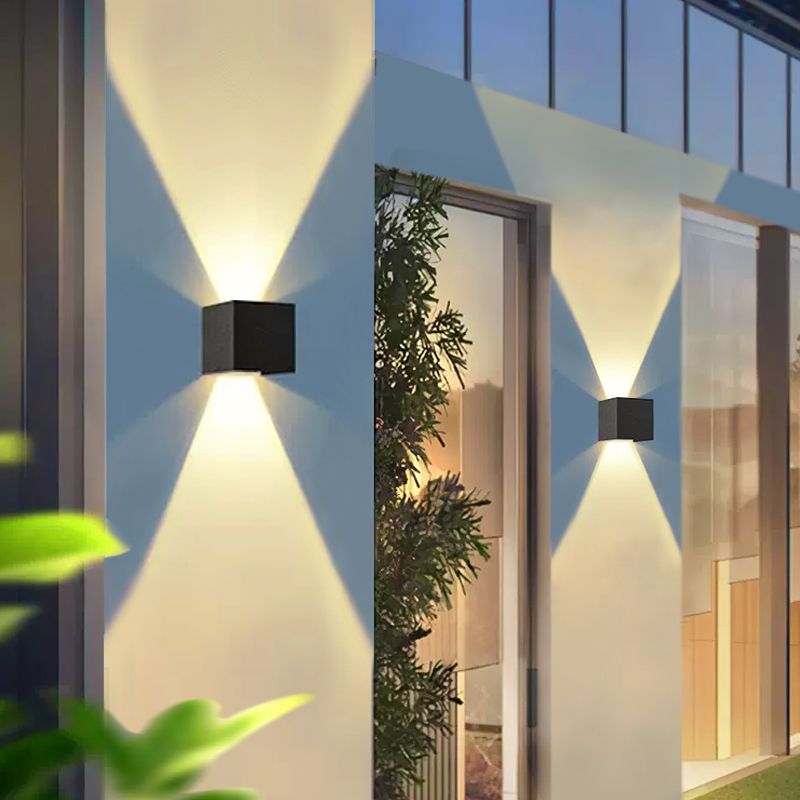 LED 박스 실외 12W 회전 카페 인테리어 2호 무드등 조명 블랙 스몰 웜 7W - 상세 이미지 4