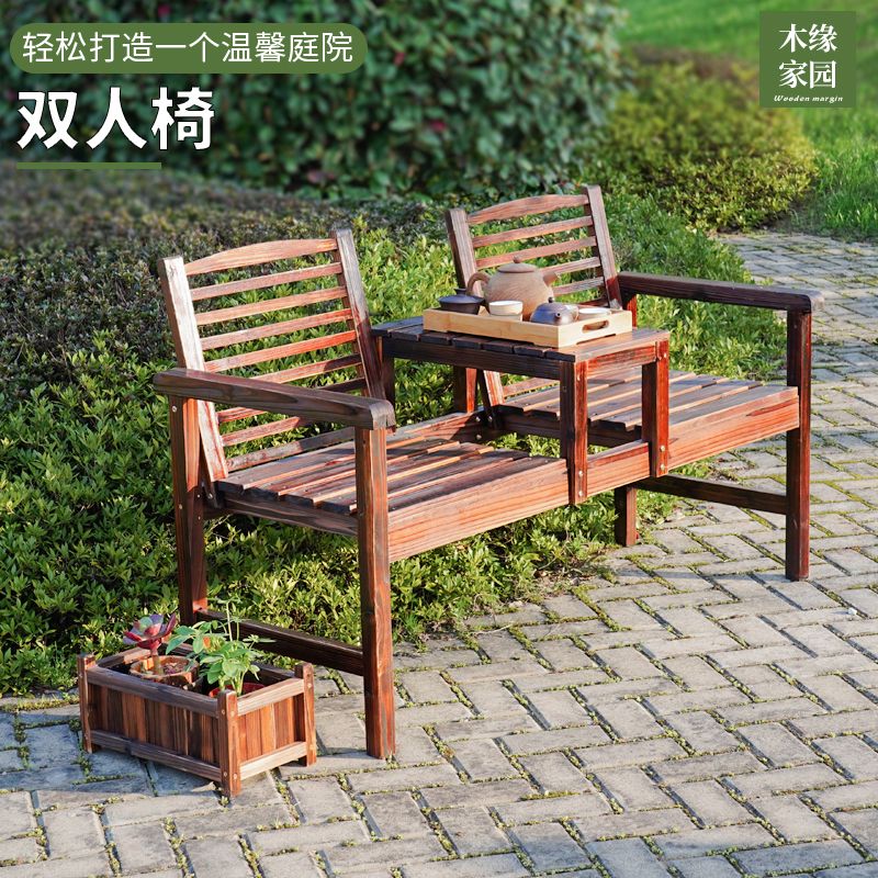 벤치 야외 보관 체어 등받이 수납 의자 수납벤치 방부목 나무 수납 의자 125x59.5x88 c - 상세 이미지 3