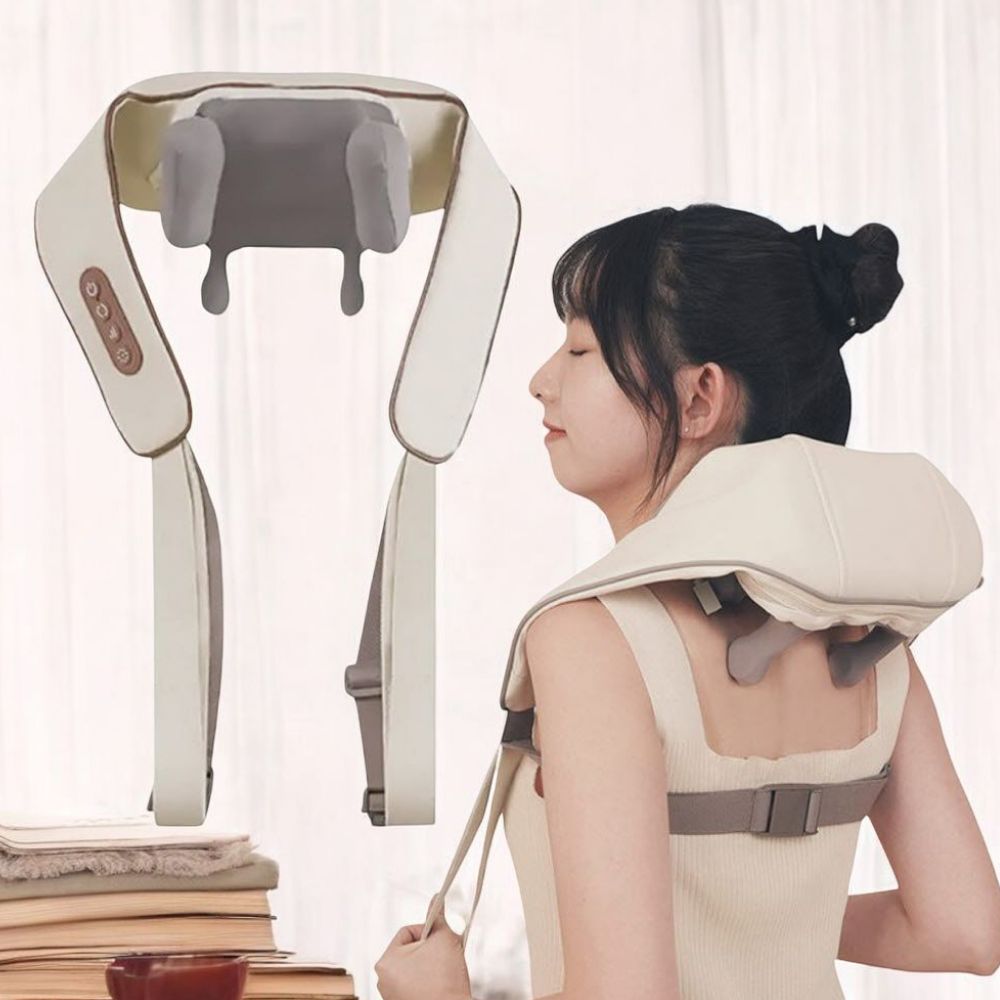 허리 마사지기 어깨 목마사지기 목안마기 승모근 종아리 기계 등마사지 무선 온열 - 상품 이미지