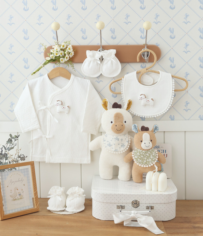 오가닉 아기 말 포포 애착 인형 만들기 임산부 태교바느질 아기용품 DIY