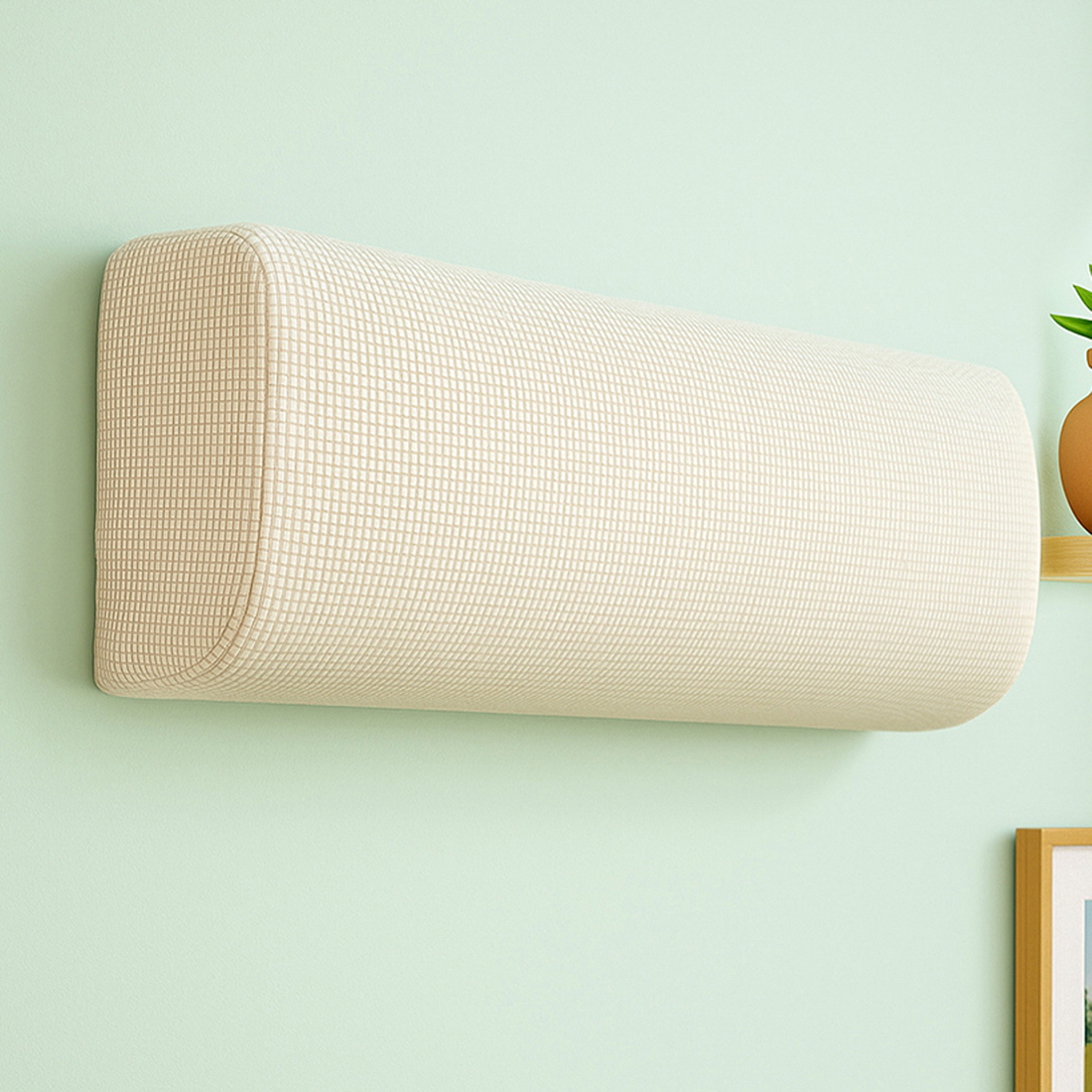 킨포크 벽걸이에어컨커버 삼성무풍 엘지 캐리어 에어컨덮개 와플 올스판 가리개 2size