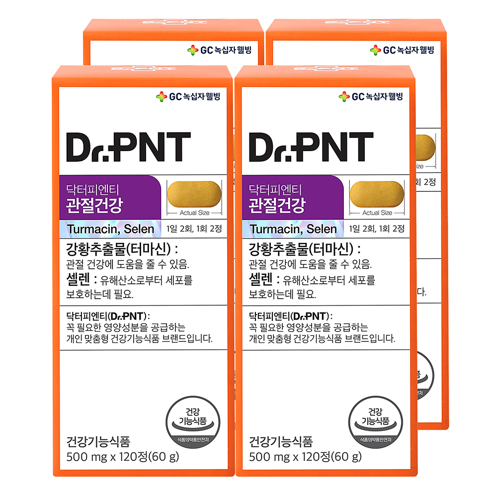 닥터피엔티 관절건강 무릎 손목 발목 관절 영양제 120정, 4개 - 상품 이미지