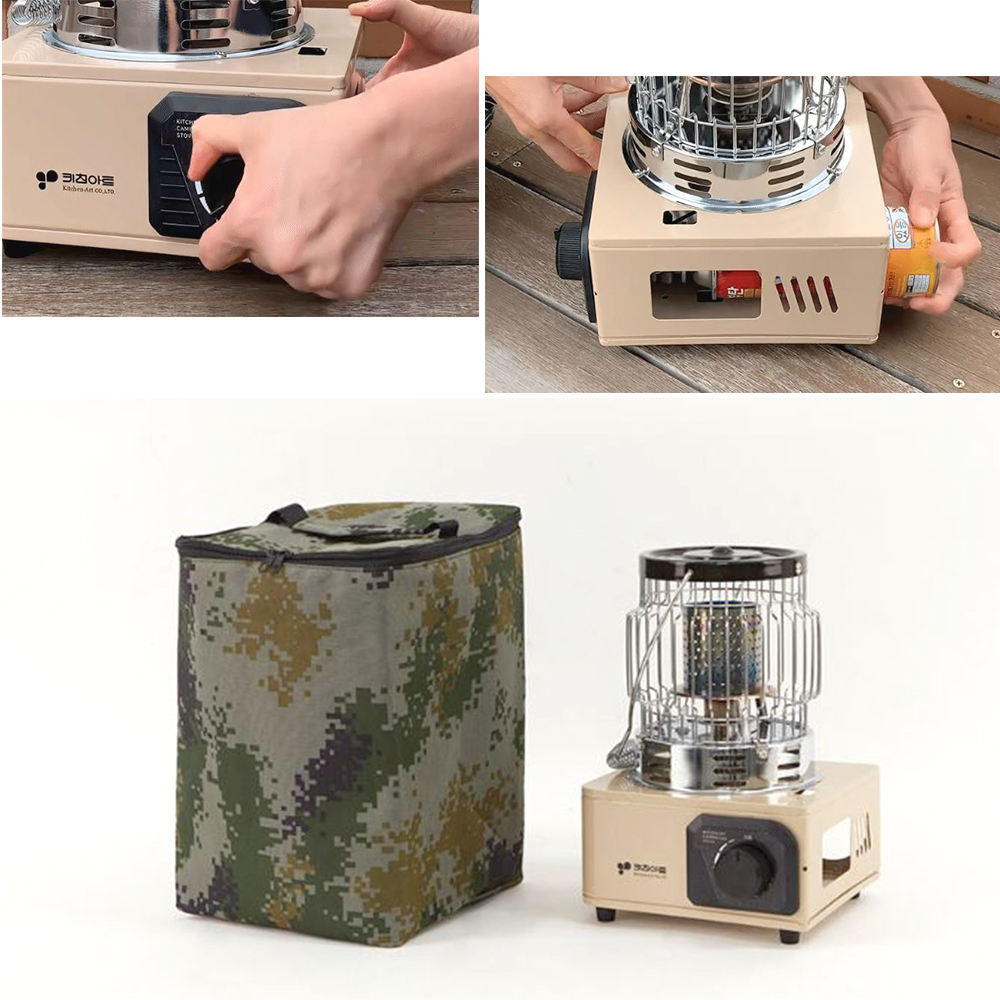 휴대용 감성 가스난로 실외 발열 안전장치 자동점화 난방기