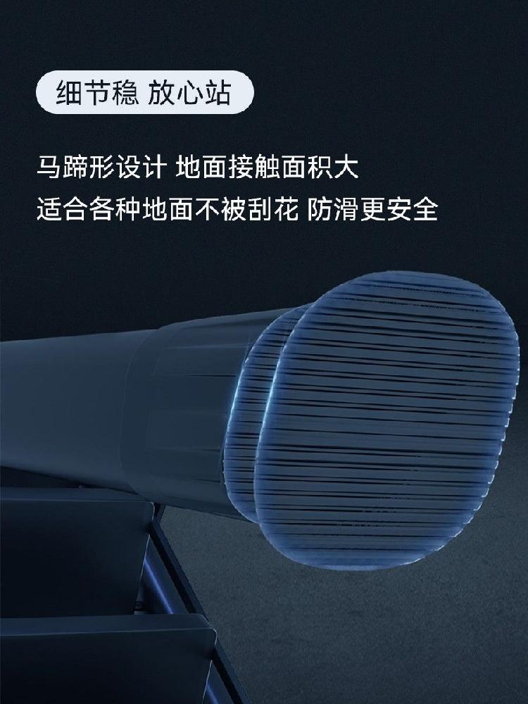 접이식 사다리 발판 7단 탄소강 8단 가정용 작업 철제 안전 블랙 카본강 2단 사다리 다기능 접이식 사다리 - 상세 이미지 4