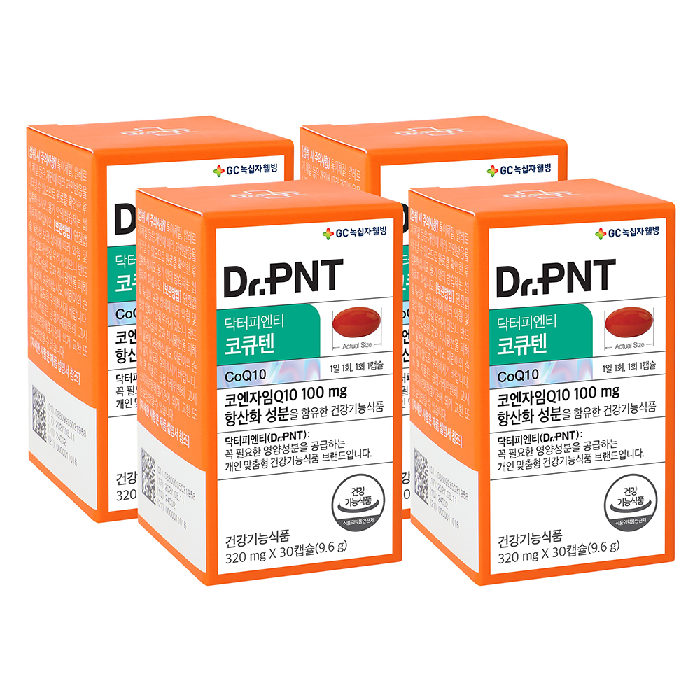 닥터피엔티 코큐텐 320mg 코엔자임 Q10 COQ10 항산화제 30캡슐, 4개 - 메인 이미지