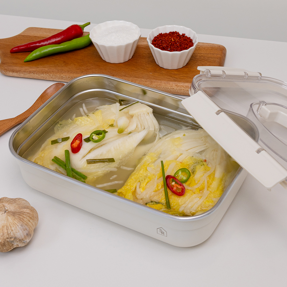 살림공간 스텐 김치통 2.2L 밀폐용기 - 상세 이미지 4
