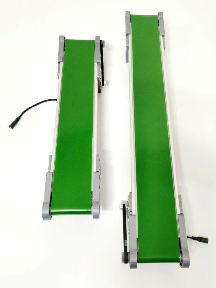 전동 소형 부품 컨베이어 레일 운반 벨트 작업대 속도 조절 30 x 10cm - 상세 이미지 2