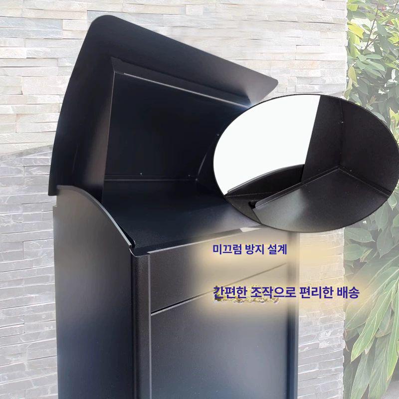 단독 택배함 주택 우편 보관함 방수 자취 가정용 야외 사무실 철제 우편물 캐비닛 도난방지 대형 키 잠금장치 두꺼운 캐비닛 2개 - 상세 이미지 3
