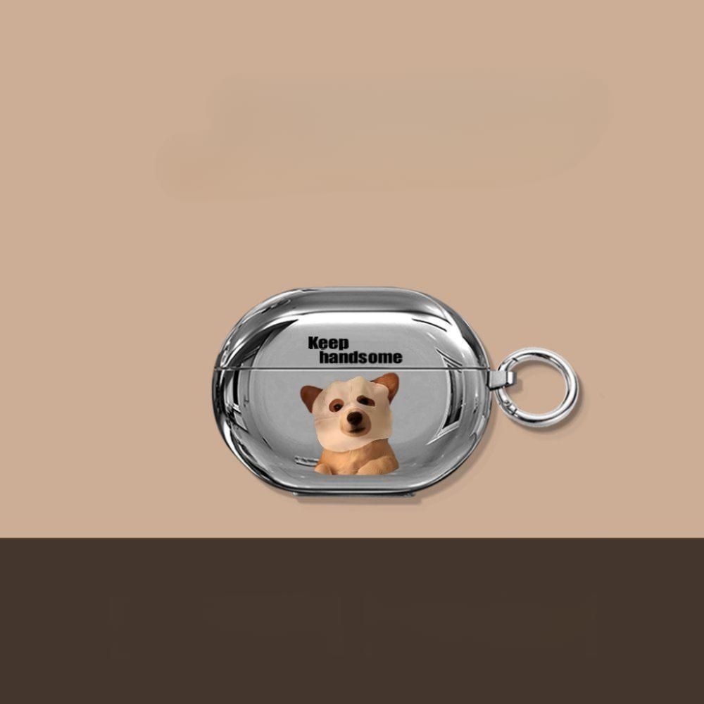 베이스어스 보위 MC1 케이스 강아지 고양이 광택 도금 실버 실리콘 커버 - 상세 이미지 2