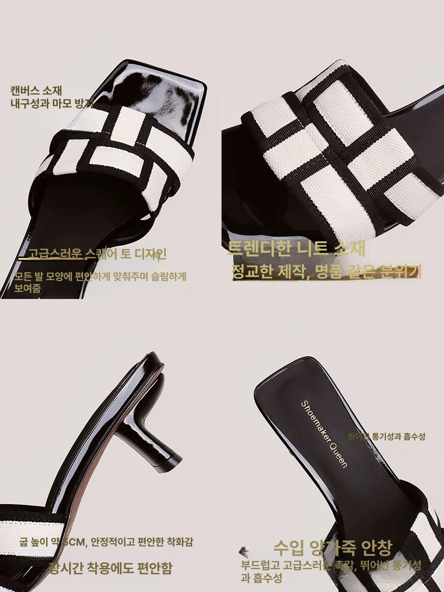 패턴 하이힐 신발 여름 스네이크 토오픈 오픈토 플랫폼 스트랩 여성용 통굽 슈즈 화이트 A 35 - 상세 이미지 4