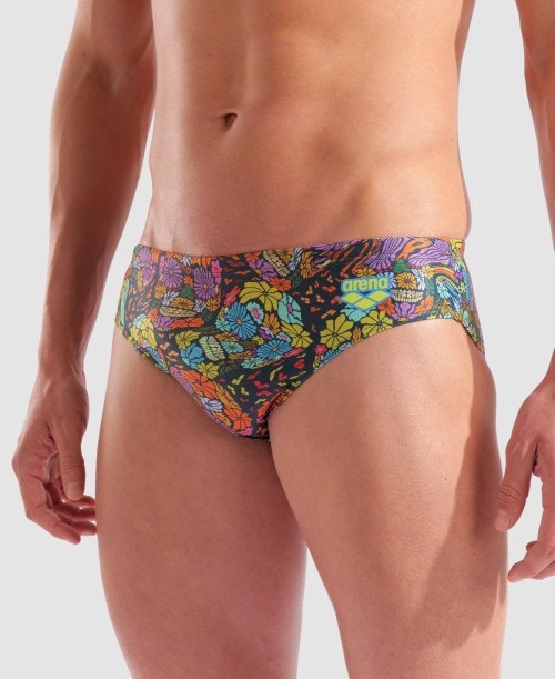 아레나 Flowery Skulls Swim Brief - 상세 이미지 2