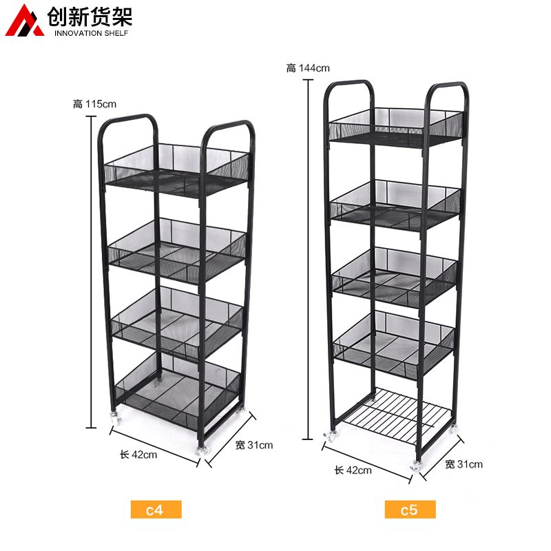 업소용 선반 판매대 검정색 밝은 약국 3칸 매대 바구니 A4 백색 35x25x115cm 이미지 6