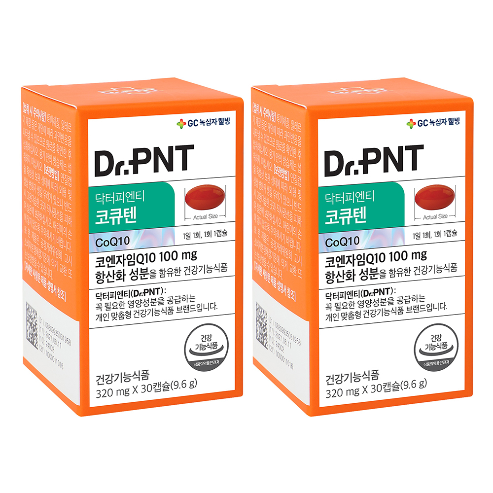 닥터피엔티 코큐텐 320mg 코엔자임 Q10 COQ10 항산화제 30캡슐, 2개 - 메인 이미지