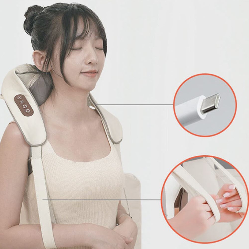 허리 마사지기 어깨 목마사지기 목안마기 승모근 종아리 기계 등마사지 무선 온열 - 상세 이미지 5