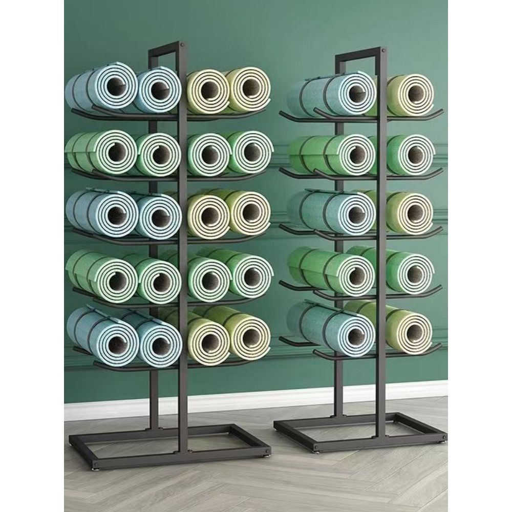 요가 매트 수납 랙 정리대 정리함 보관 거치대 수납함 대용량 블랙 싱글 40x27x130cm (5개) - 상품 이미지