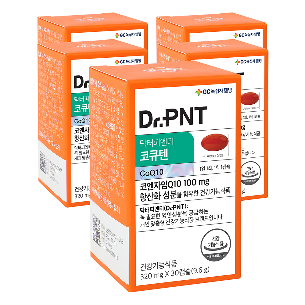 닥터피엔티 코큐텐 320mg 코엔자임 Q10 COQ10 항산화제 30캡슐, 5개 - 상품 이미지