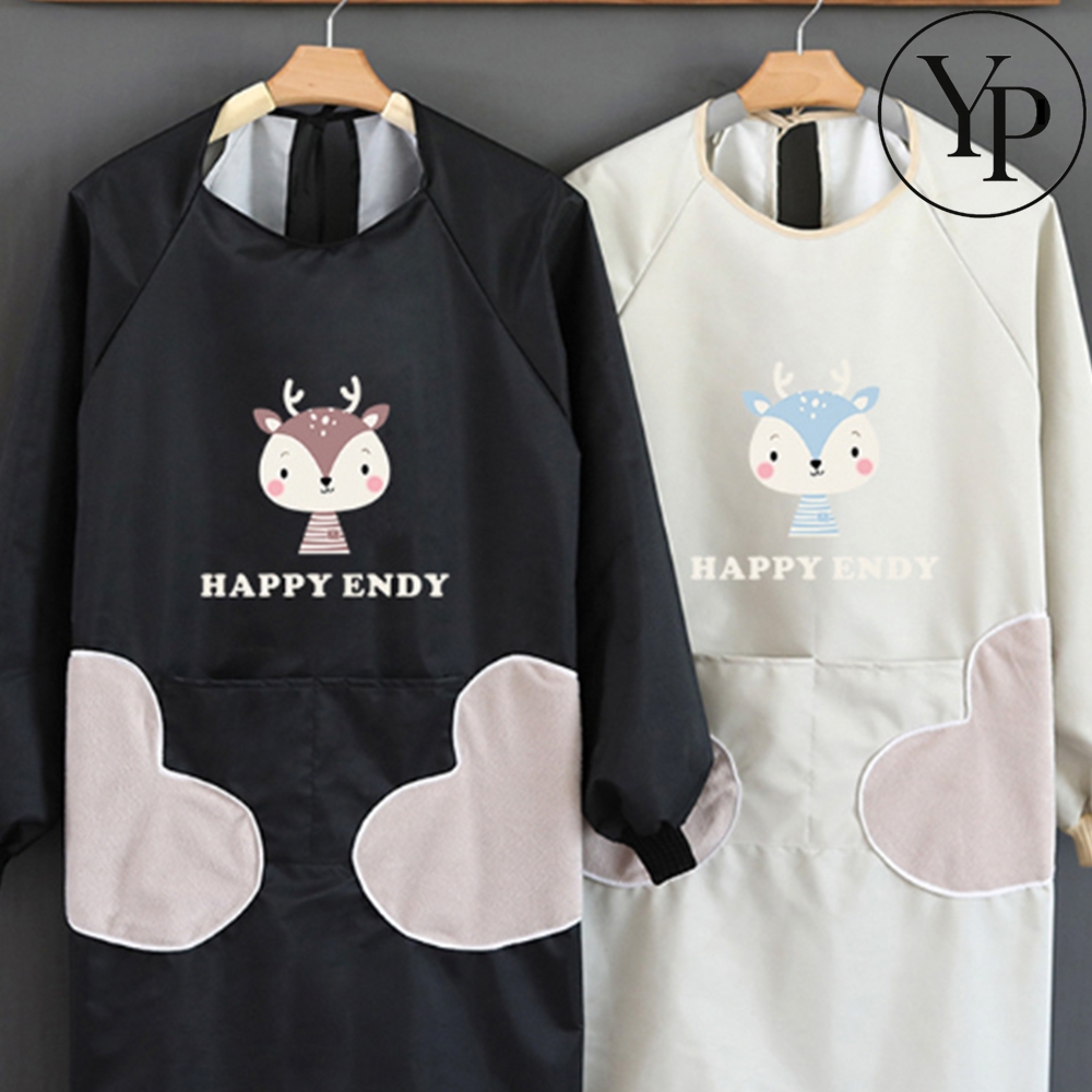 생활방수 앞치마 긴팔 작업용방수 타올 주머니 미용