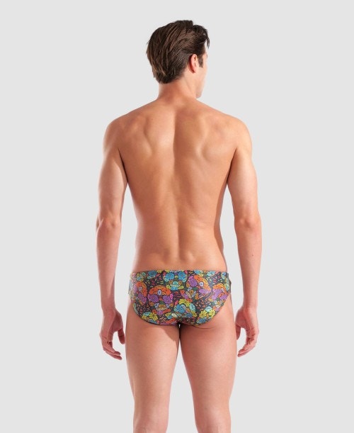 아레나 Flowery Skulls Swim Brief - 상세 이미지 5