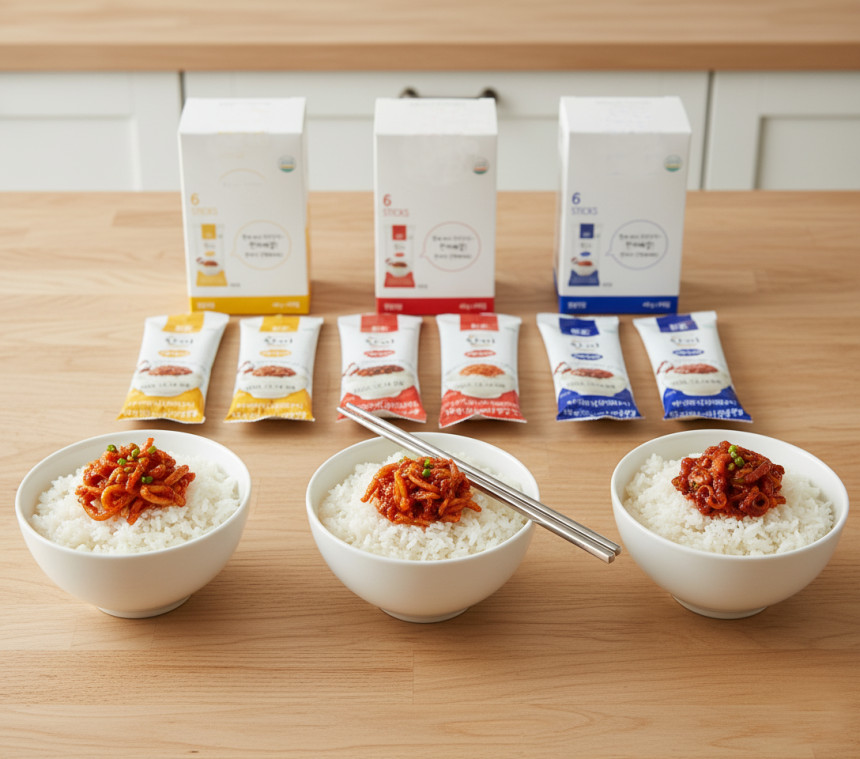 밀키트 한끼 스틱형 젓갈 3종 6개입 오징어 낙지 씨앗젓갈 도시락 등산 해외여행필수품 [원산지:상세설명에 표시]