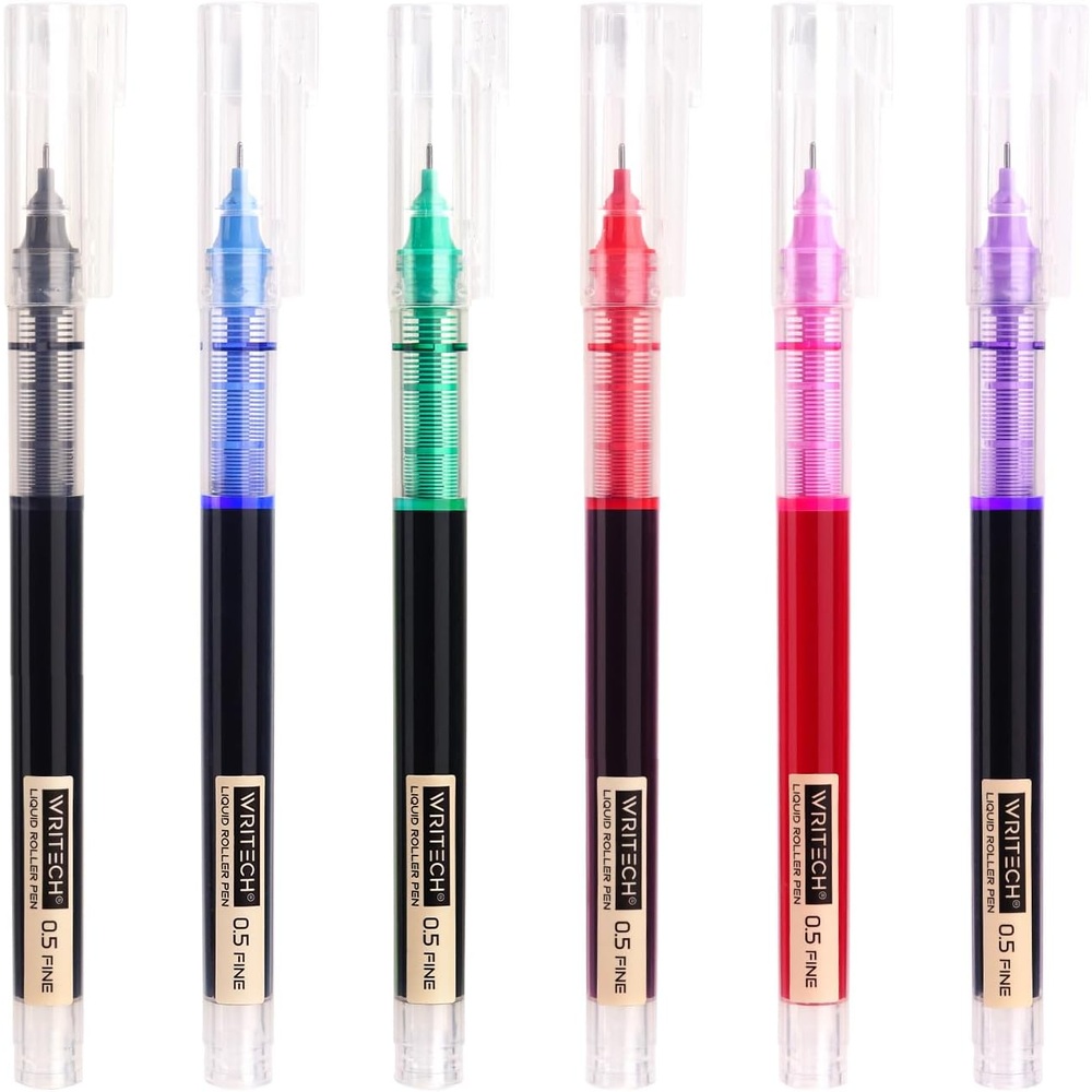 WRITECH 롤링 볼펜 0.5mm 10개입 멀티컬러 잉크 - 상품 이미지