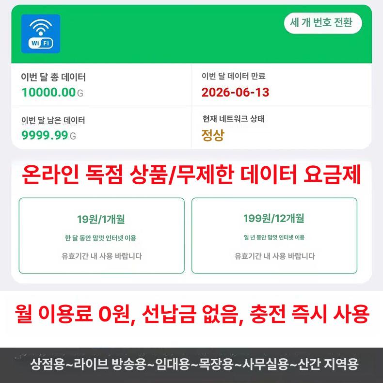 LTE 4G 미니 장착 공유기 와이파이 야외 네트워크 핫스팟 광대역 유심 여행용 모바일 SIM지원 쿼드 4G - 상세 이미지 5