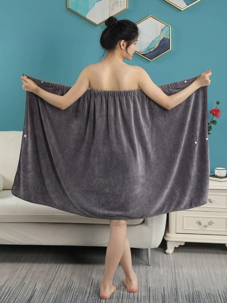 피부 마사지가운 에스테틱 타월 관리실 가운 목욕 샤워 마사지샵 사우나 목욕가운 샤워가운 중간 두께 그레이 35~82.5kg - 상품 이미지