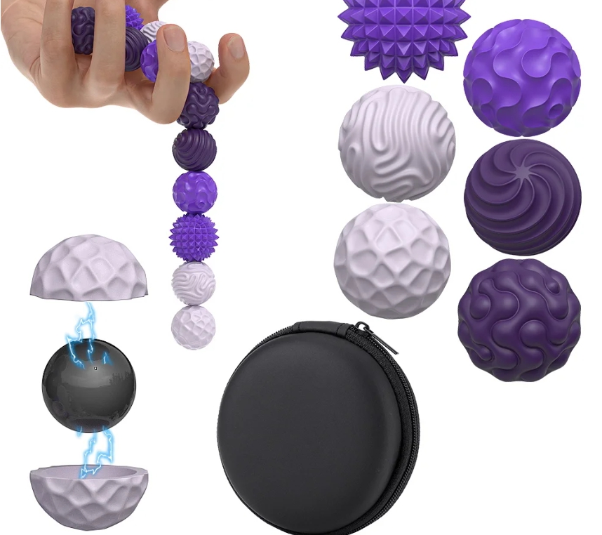 자석 스트레스볼 6종/ 피젯토이 어른 손장난감 마사지볼 스트레스해소 집중력 정서안정 제품 이미지