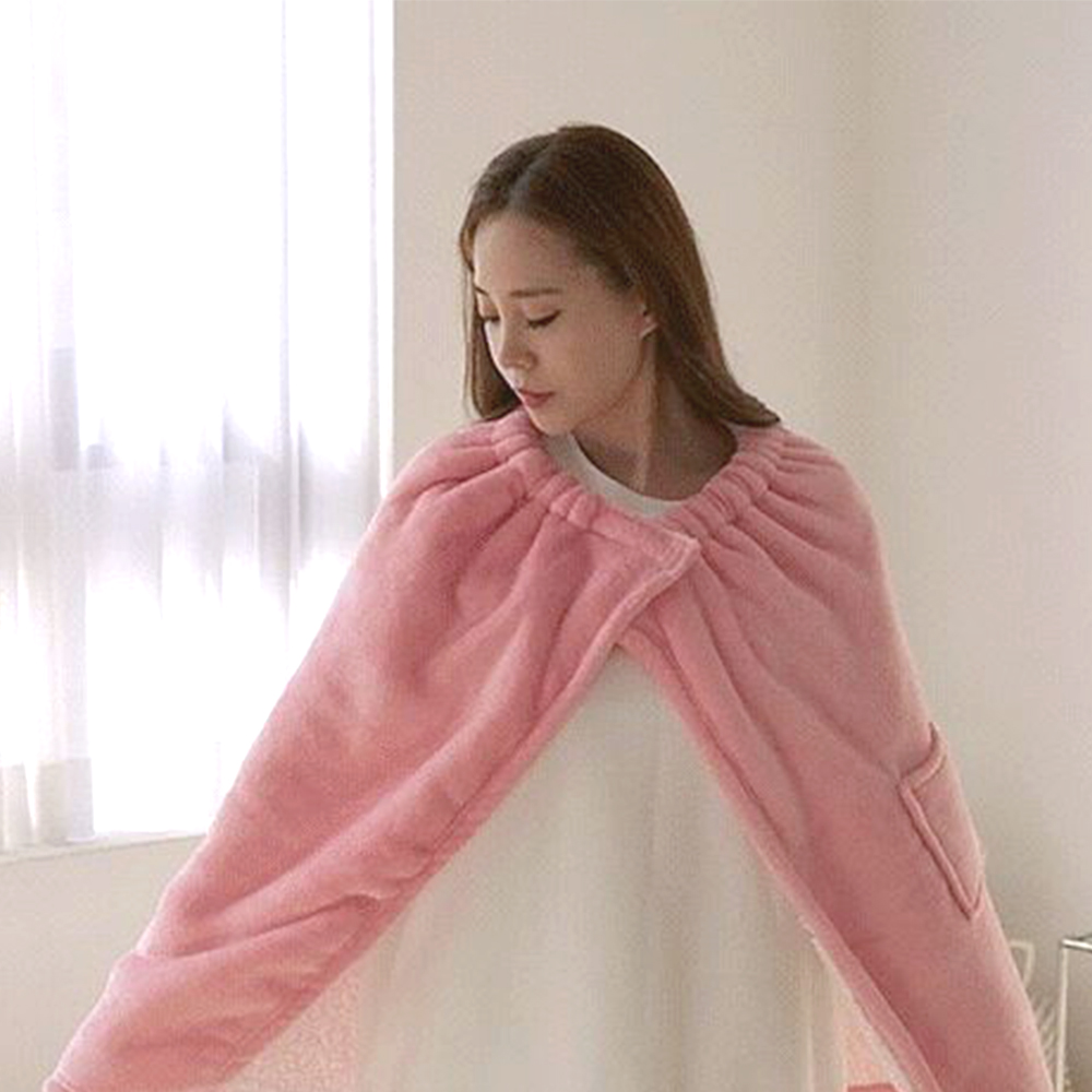 여성 치마 담요 따뜻한 간절기 겨울 집순이 캠핑 망토 - 상세 이미지 3