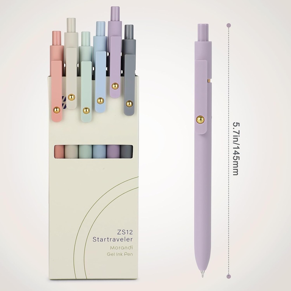 FIOVER 젤펜 0.7mm 검정 6개입 그라데이션 검정잉크 - 상세 이미지 4