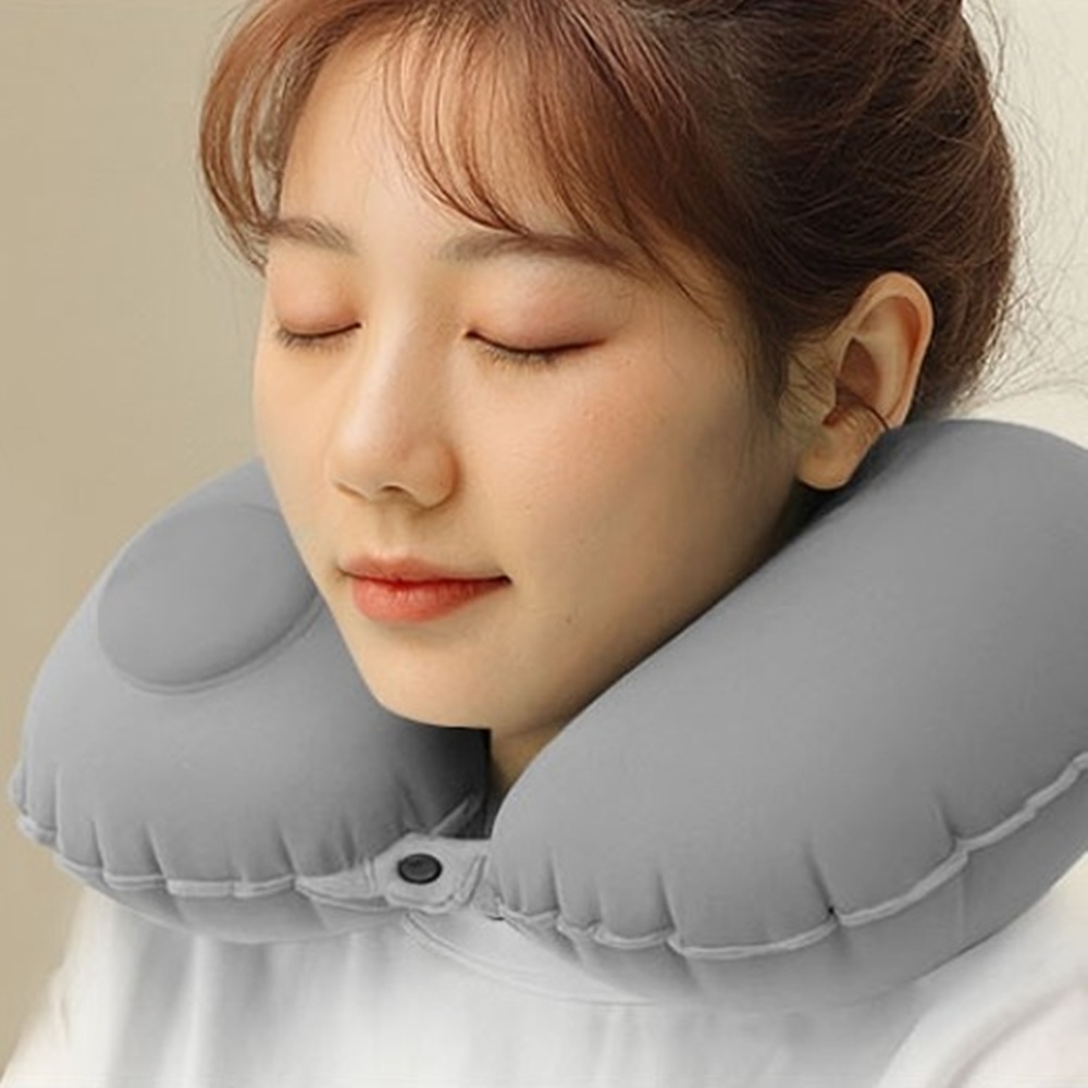 박대표마켓 기내용 목베개 여행용 넥필로우 비행기 휴대용 에어펌프 넥쿠션 - 상품 이미지