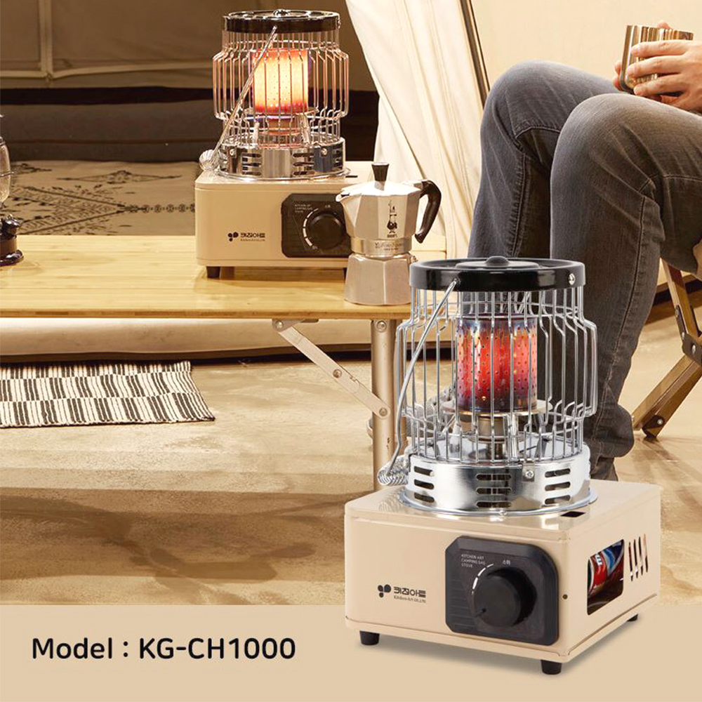 휴대용 감성 가스난로 실외 발열 안전장치 자동점화 난방기