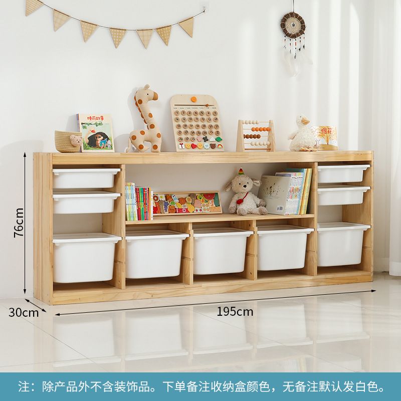 선반 원목 낮은교구장 자작나무 장난감장 교구함 책장 높이 80cm 작은 집 - 상세 이미지 2