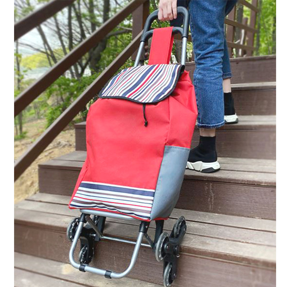 대용량 도르래 쇼핑카트 계단 오르막 장바구니 방수 캐리어 - 상세 이미지 4