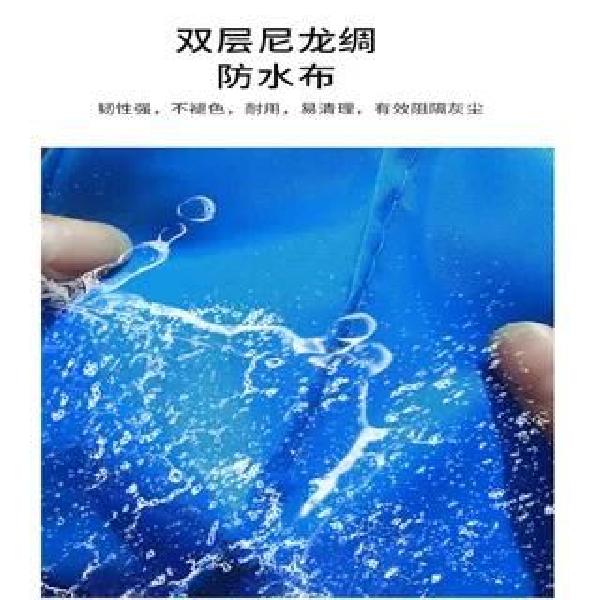 병원용 이동식 가림막 6단 공간분리 스크린 파티션 칸막이 가벽 겹침 블루 3단 150x180 cm - 상세 이미지 4