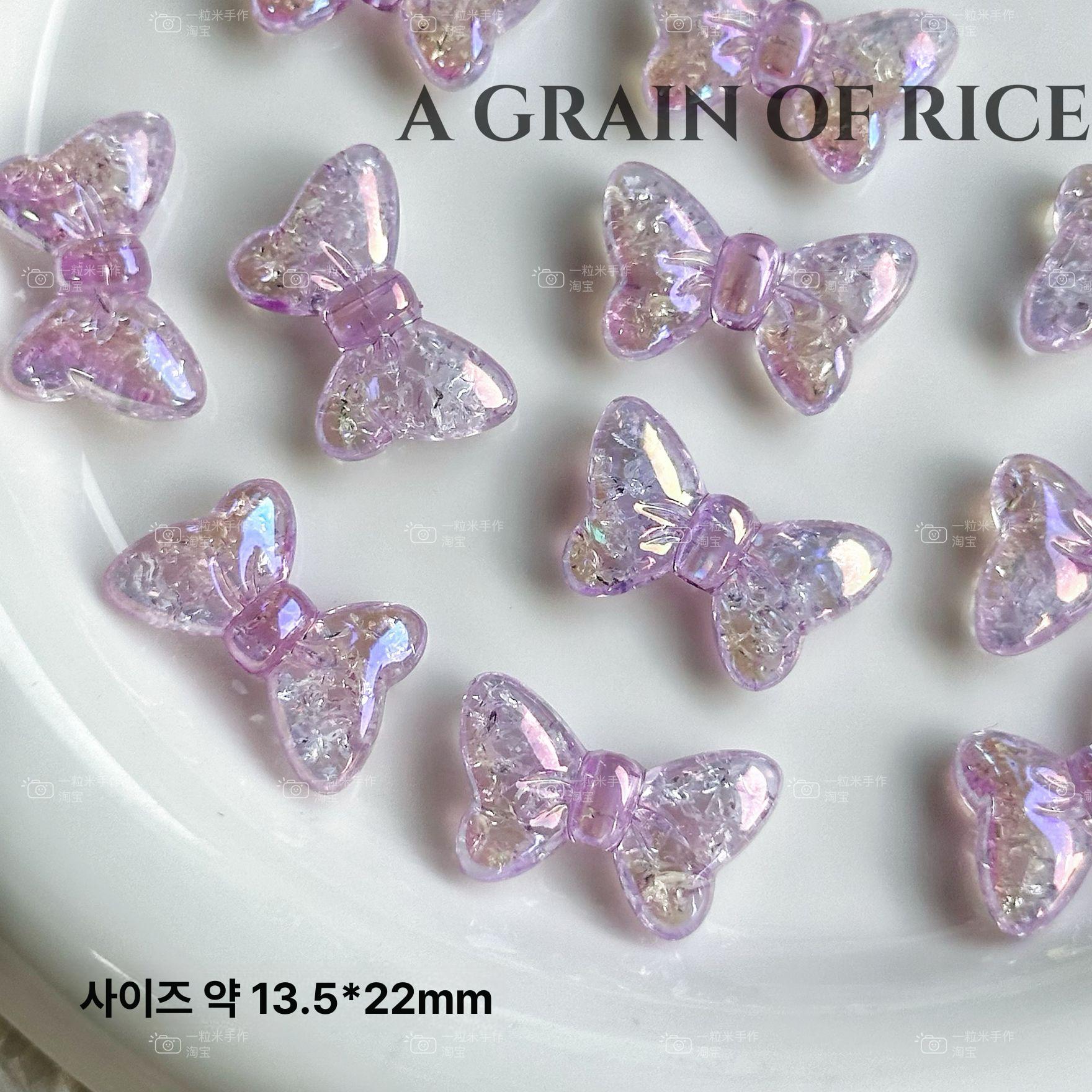 리본 투명 비즈 키링 액세서리부자재 키링재료 공예 키링만들기 스트랩 오일페인팅 딥핑크 - 상세 이미지 4