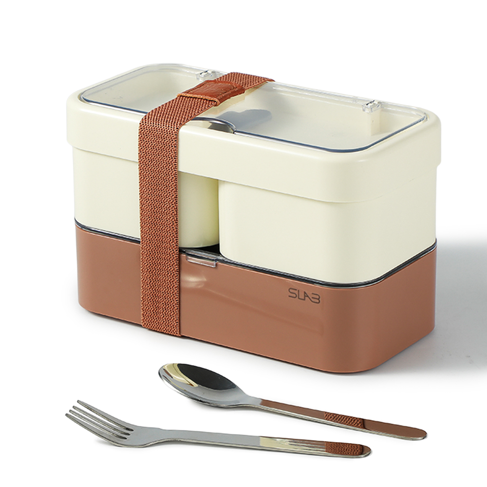싱글만랩 스텐2단 독립3칸 도시락+식기세트 1150ml - 상세 이미지 3
