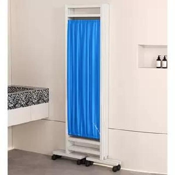 병원용 이동식 가림막 6단 공간분리 스크린 파티션 칸막이 가벽 겹침 블루 3단 150x180 cm - 상세 이미지 2