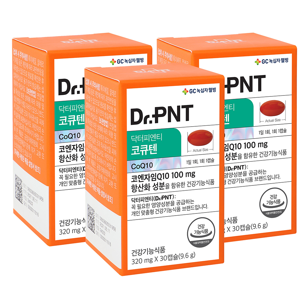 닥터피엔티 코큐텐 320mg 코엔자임 Q10 COQ10 항산화제 30캡슐, 3개 - 메인 이미지