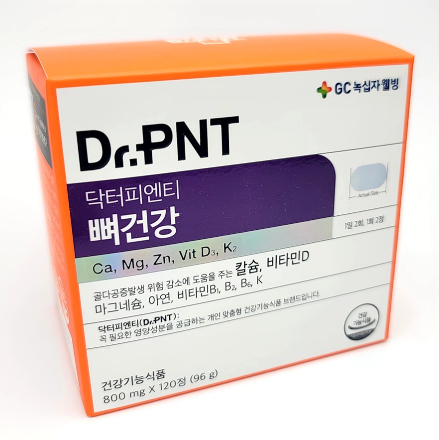 닥터피엔티 뼈건강 칼슘 마그네슘 비타민D 아연 120정, 1개 - 상품 이미지