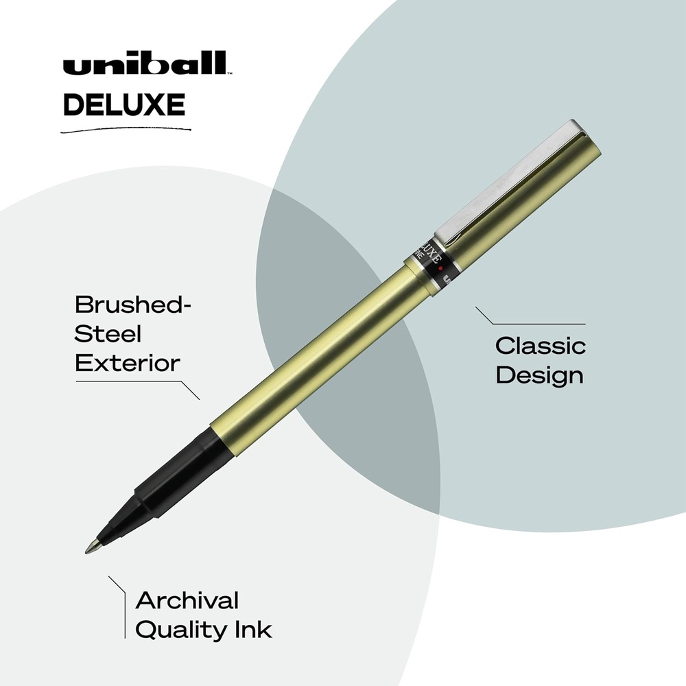 유니볼 디럭스 롤러볼펜 0.7mm 3개입 검은색 - 상세 이미지 4