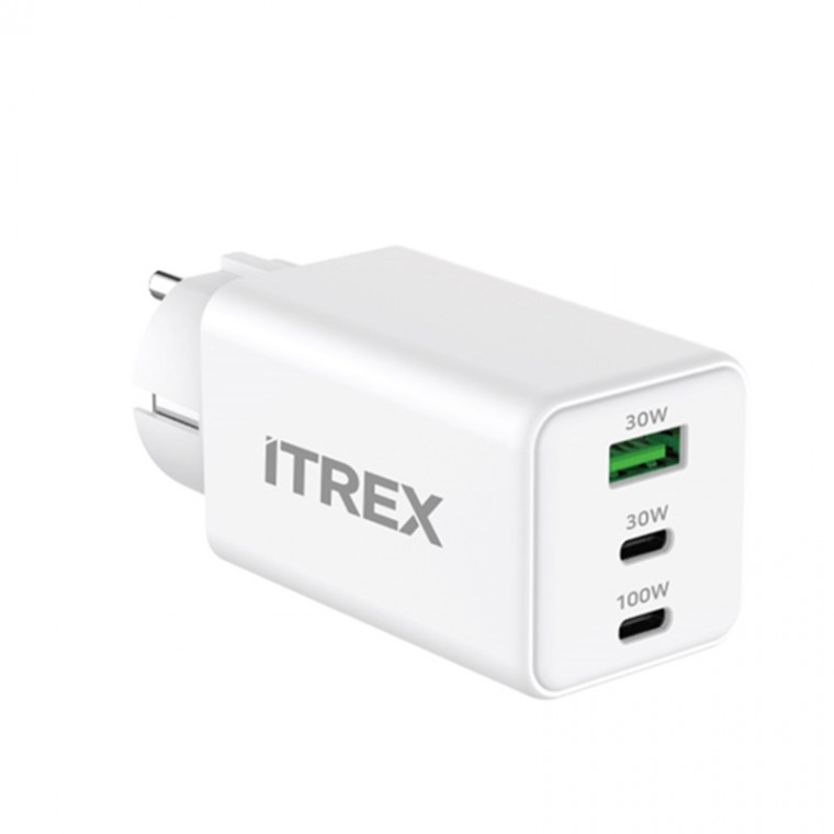 마이크로텍 USB PD 100W PPS GaN 접지 멀티 3포트 초고속 C타입 충전기 화이트 - 상세 이미지 2