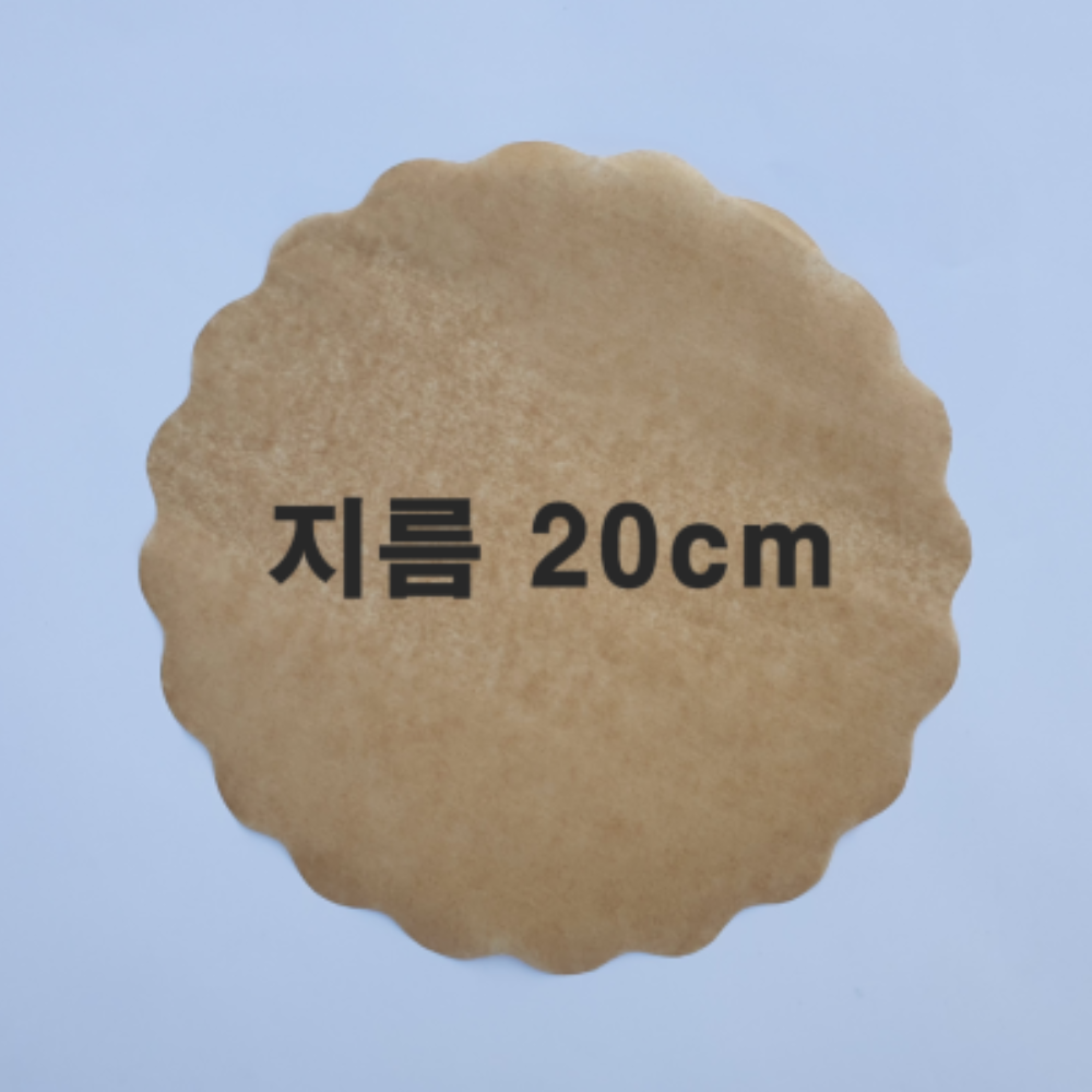 꽃무늬 브라운원형종이호일 지름20cm 600장1000장접시받침용 - 상품 이미지