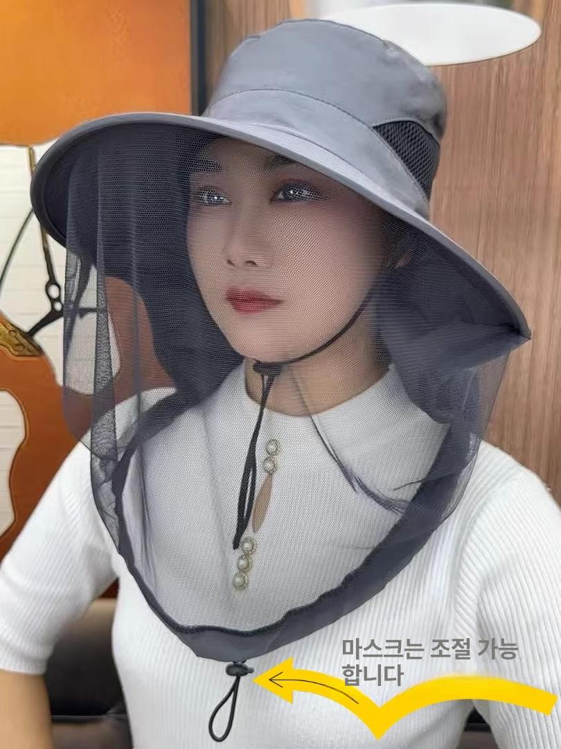 여름 자외선 차단 스포츠마스크 골프마스크 페이스커버 메쉬 라이딩 작업용 얼굴가리개 벌레차단 라이트그레이 프리사이즈 - 상세 이미지 2