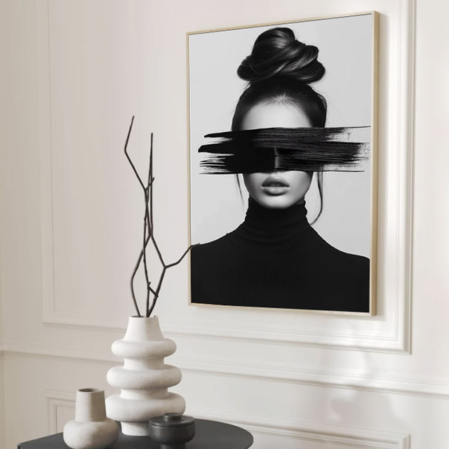 올림머리 여인 빈티지 그림 대형 캔버스 카페 미용실 자취방 인테리어 소품 액자 이미지 8