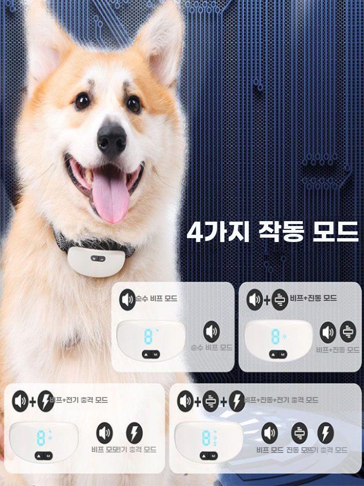 반려견자동훈련목걸이 짖음방지기 대소형견공용펫트레이닝목줄 - 상세 이미지 3