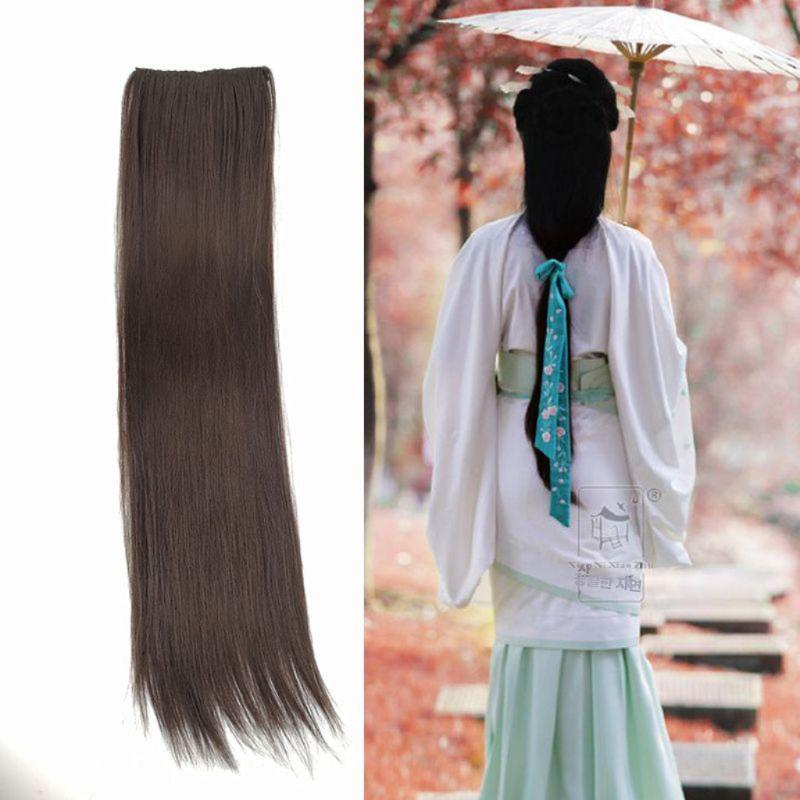 무료배송 롱 코즈 스타일의 가발에 한복 생머리 - 상세 이미지 5