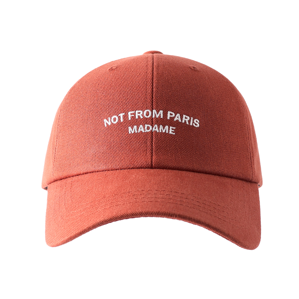 국내제작 NOT FROM PARIS 자수 볼캡 커플 데일리 야구모자 - 상품 이미지