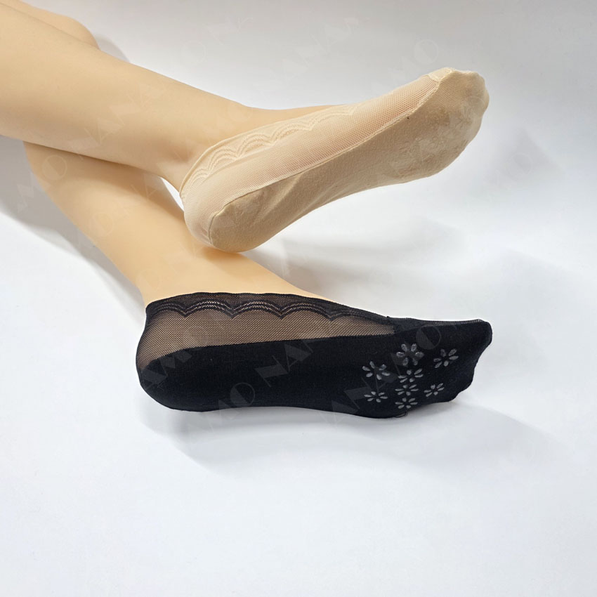 앙드레김 여성 미끄럼방지 실리콘 레이스 덧신 5켤레 이미지 7