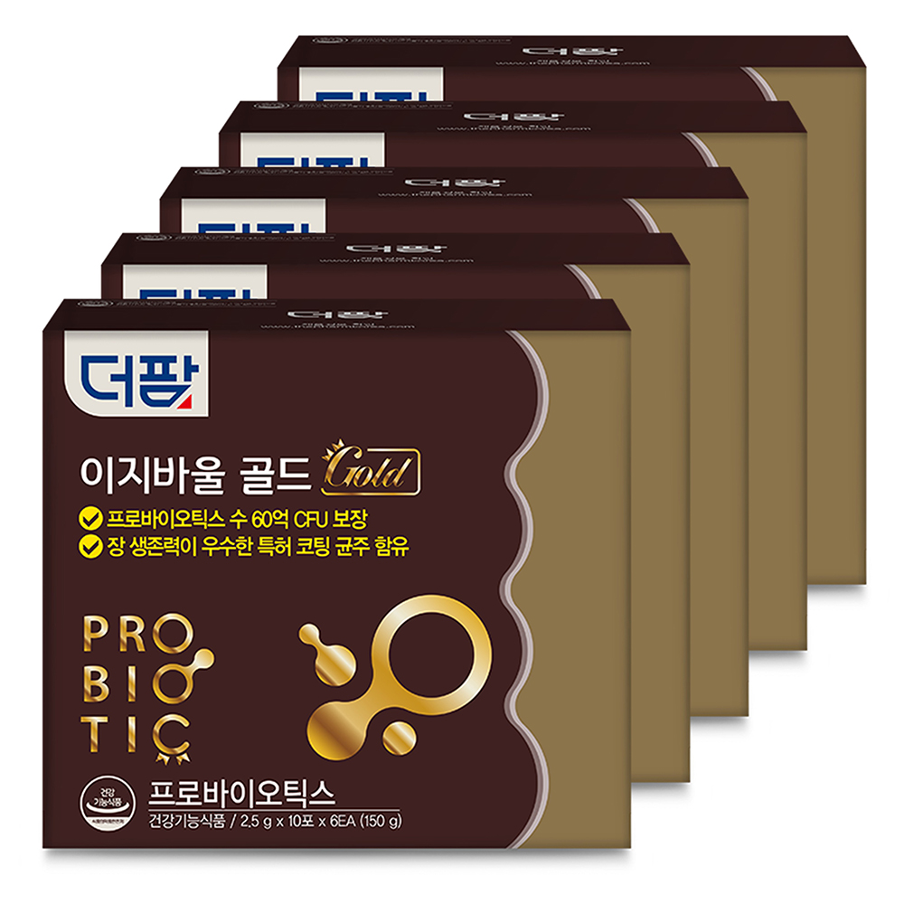 더팜 이지바울 골드 프로바이오틱스 유산균 60포, 5개 - 메인 이미지